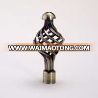 A071 Top Popular Hardware Accessories Glass Art Iron Curtain Rod Head